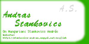 andras stankovics business card