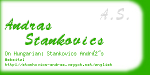 andras stankovics business card